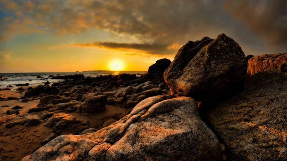 绚丽霞光夕阳风景图片大全