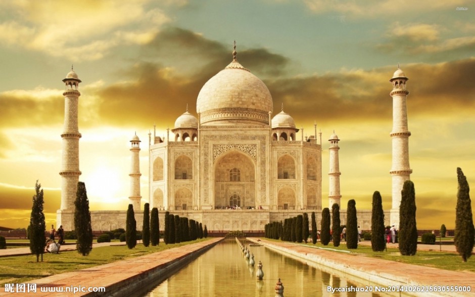 世界名胜古迹印度泰姬陵古建筑图片