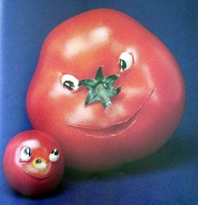 咧开嘴笑的西红柿