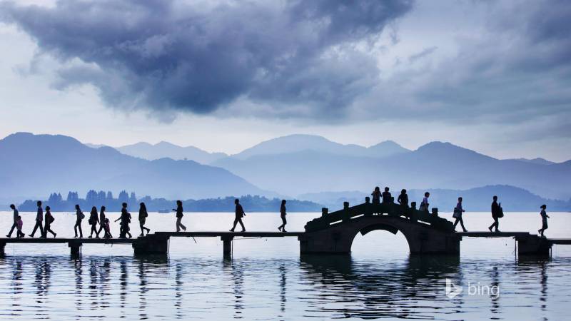 杭州西湖唯美人间仙境美景图