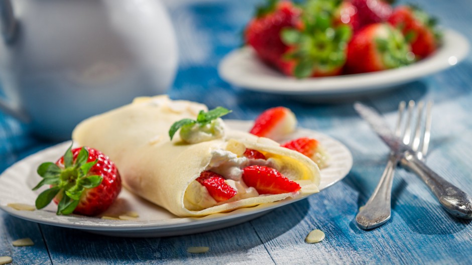 美味下午茶甜点奶油松饼图片集锦