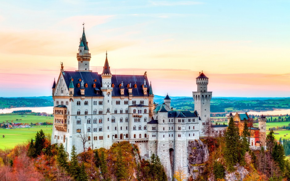 德国森林城堡建筑艺术风景图片