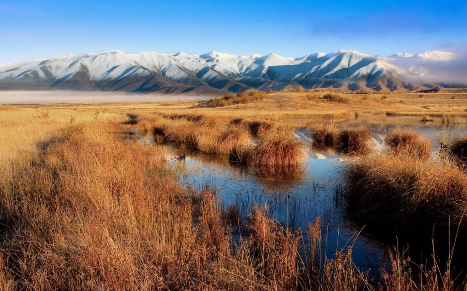 新西兰山水平原风景图片