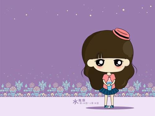 小希可爱卡通动画星座图片