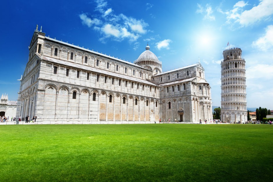 欧洲古典建筑意大利比萨斜塔图片