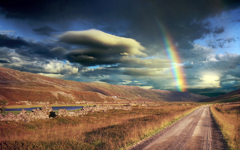 大自然山水彩虹风景图片唯美浪漫