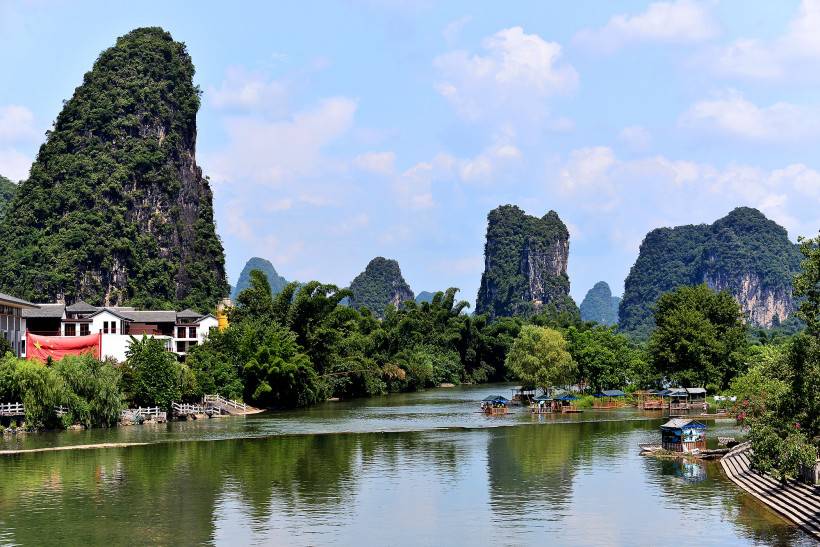 桂林遇龙河风景高清桌面壁纸