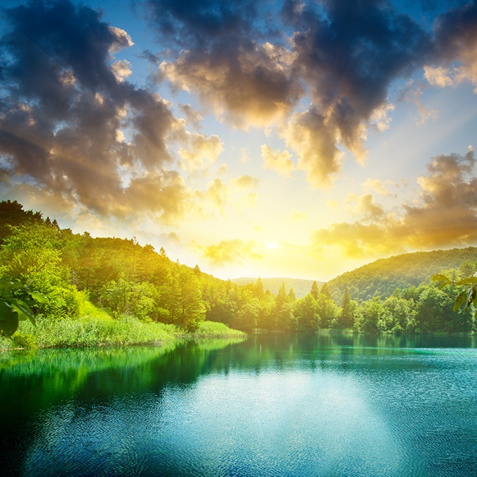 优美的山川湖泊风景图片欣赏