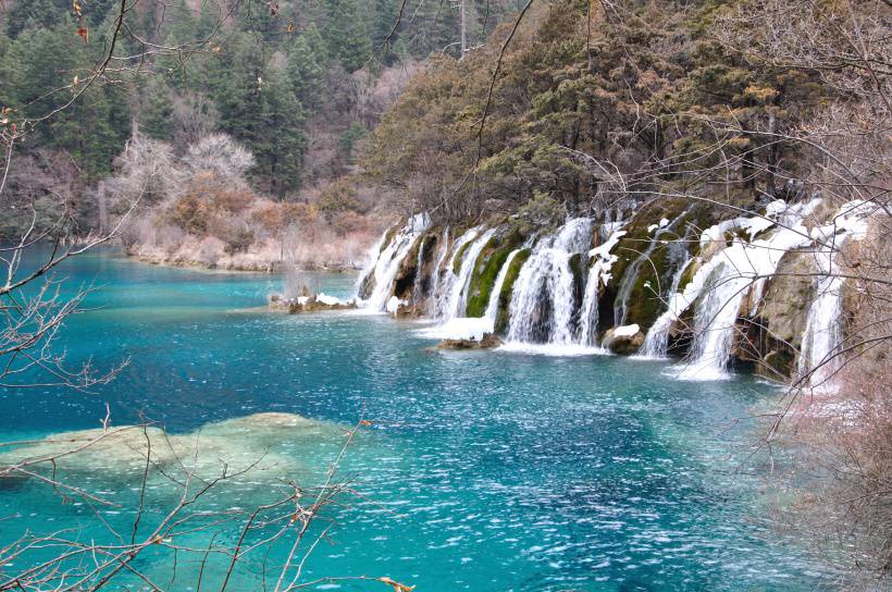 四川九寨沟美丽冬景摄影