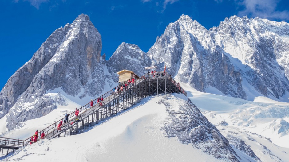 云南玉龙雪山风景图片洁白无瑕