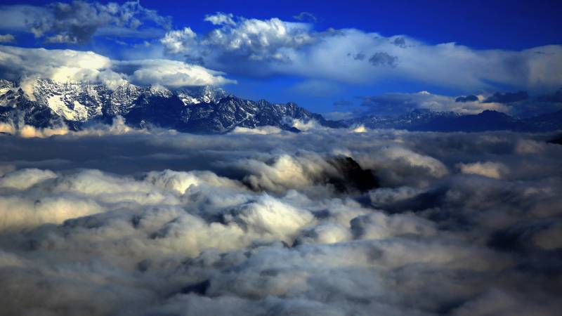 高清好看的四川牛背山风景图片