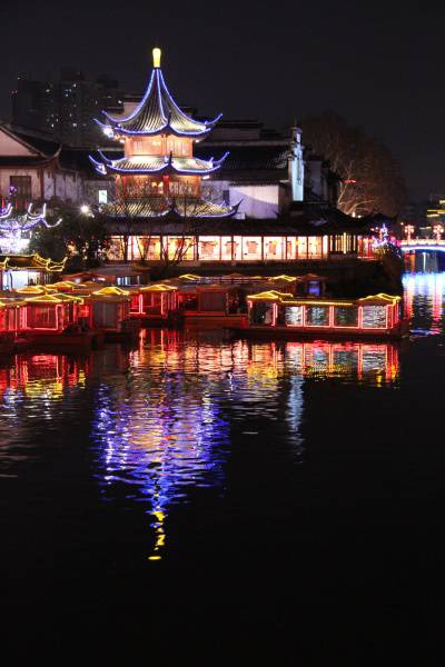 南京夫子庙精美夜景图片