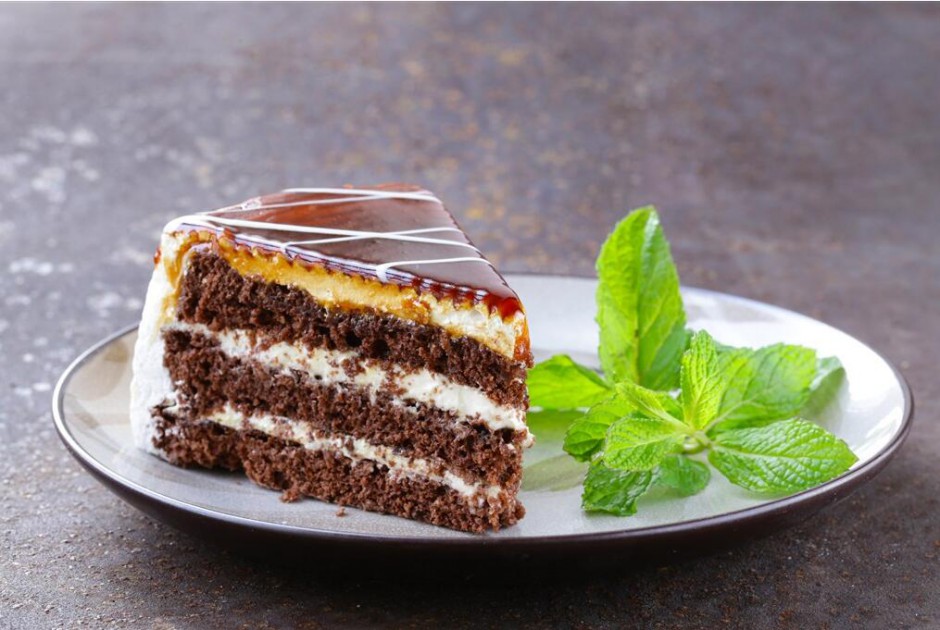 香浓美味的冻芝士巧克力蛋糕图片