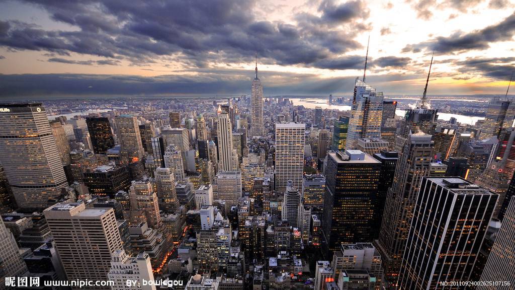 纽约帝国大厦迷人天空图片