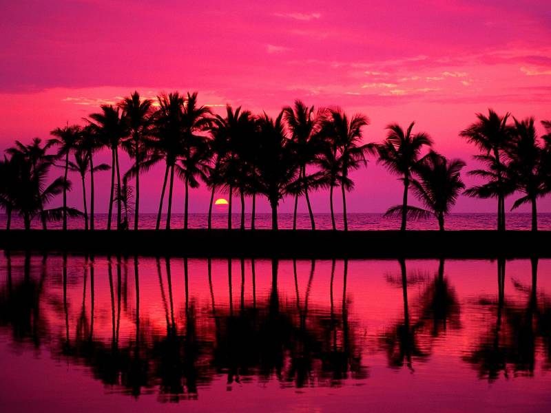 碧海青天的夏威夷风光图片