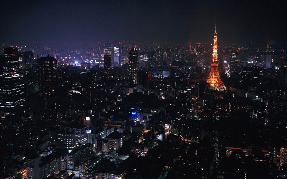 东京夜景高清壁纸灿烂迷人