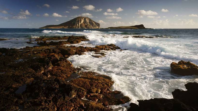 唯美小清新海浪山水风景桌面壁纸