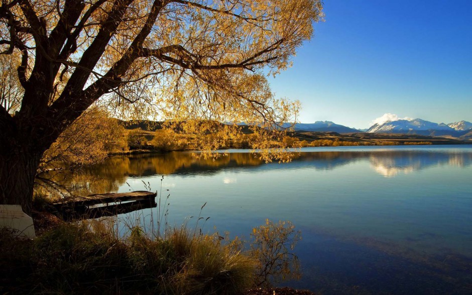 新西兰山水平原风景图片