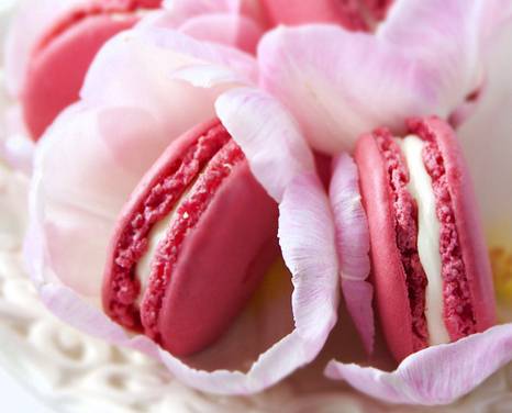 法国甜点马卡龙图片颜色粉嫩诱人