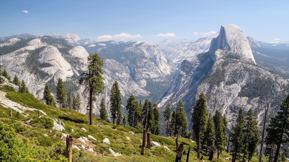 美国加州森林山川风景图片壁纸