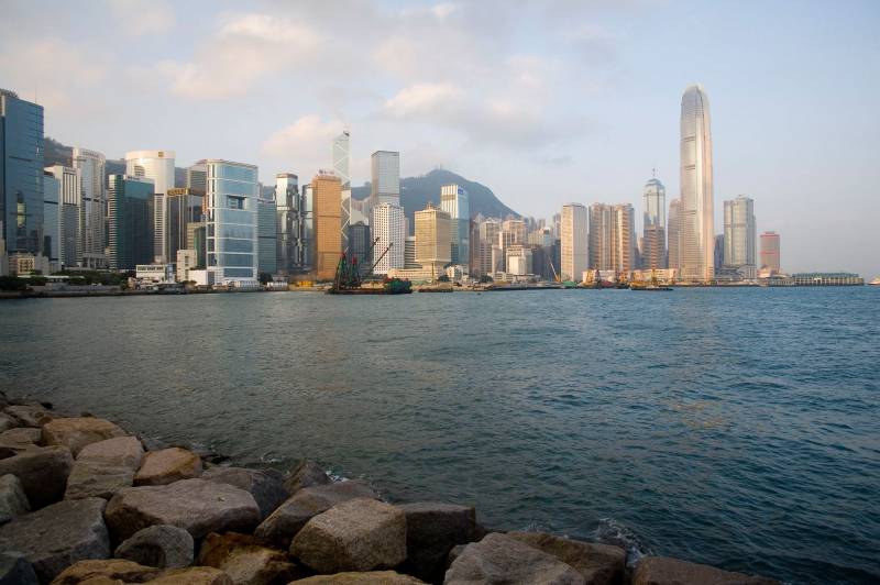 香港维多利亚港全景高清图片