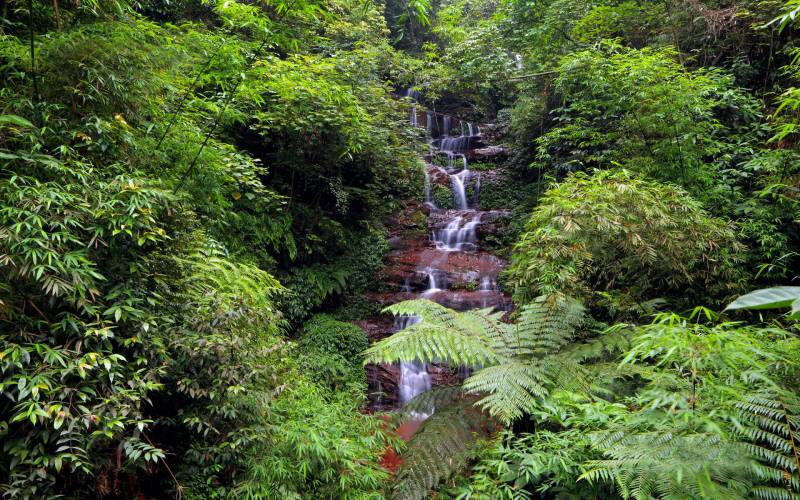 潺潺流水的瀑布高清图片欣赏