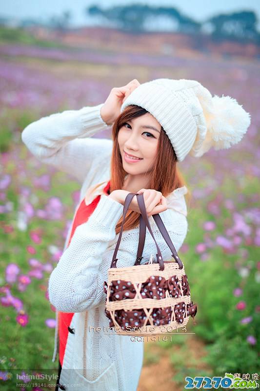 唯美户外高清花海美女摄影