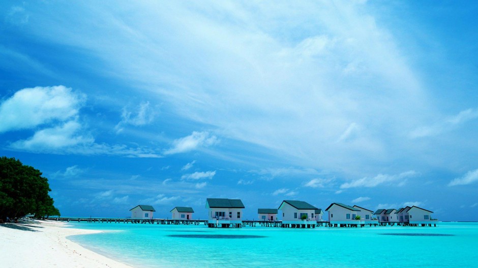 马尔代夫海洋沙滩风景图片