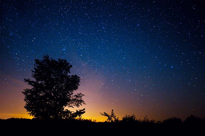 夜晚星空伤感景色图片大全