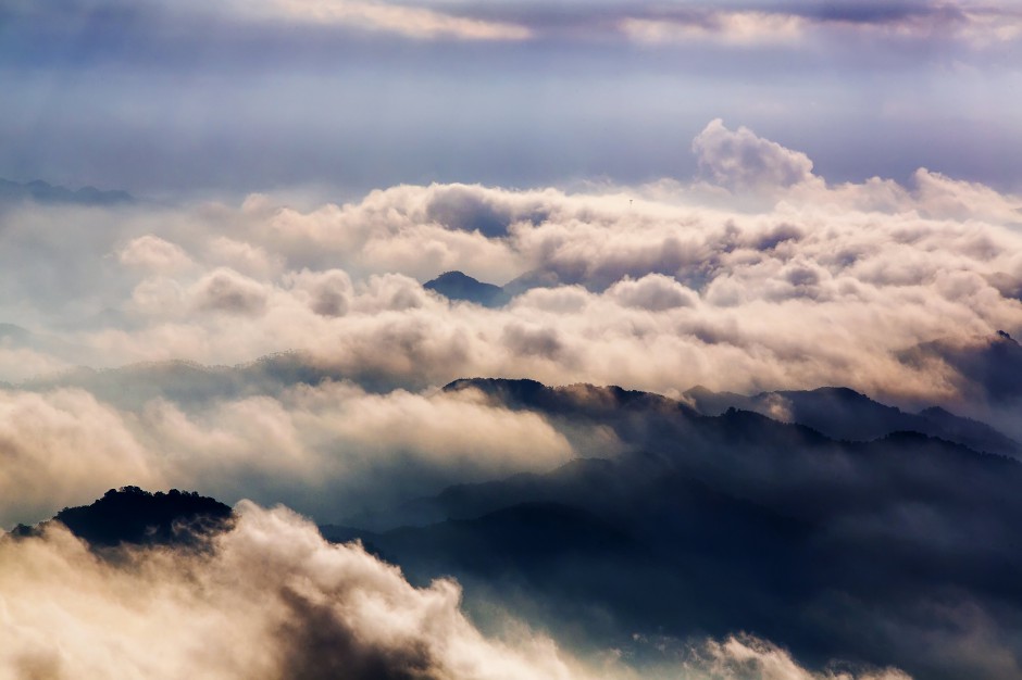 唯美火烧云风景图片
