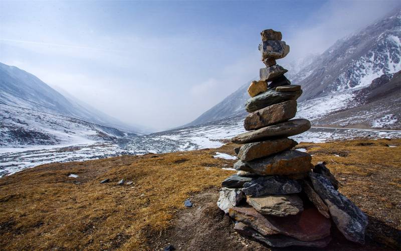 祁连山冰封三尺唯美冬日风景高清美图