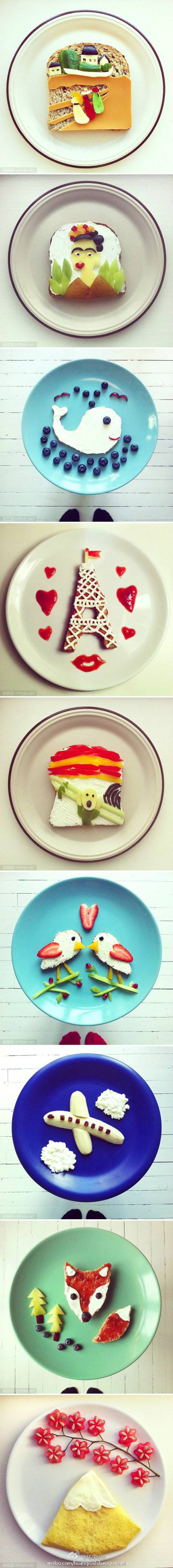 美味造型创意的早餐图片