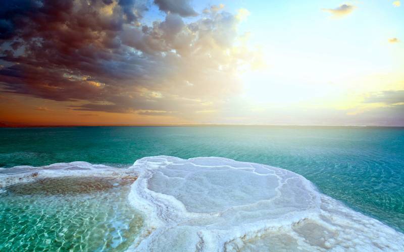 奇美无比的死海和盐湖风光高清桌面墙纸
