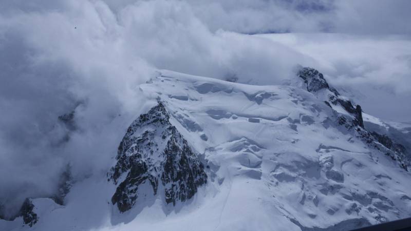 勃朗峰雪山自然风光图片