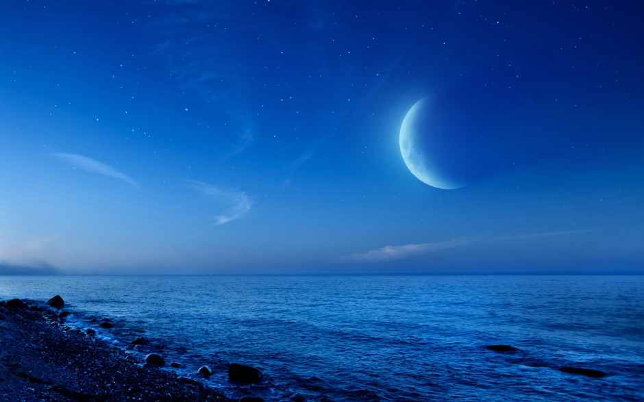 静谧迷人的唯美夜空高清图