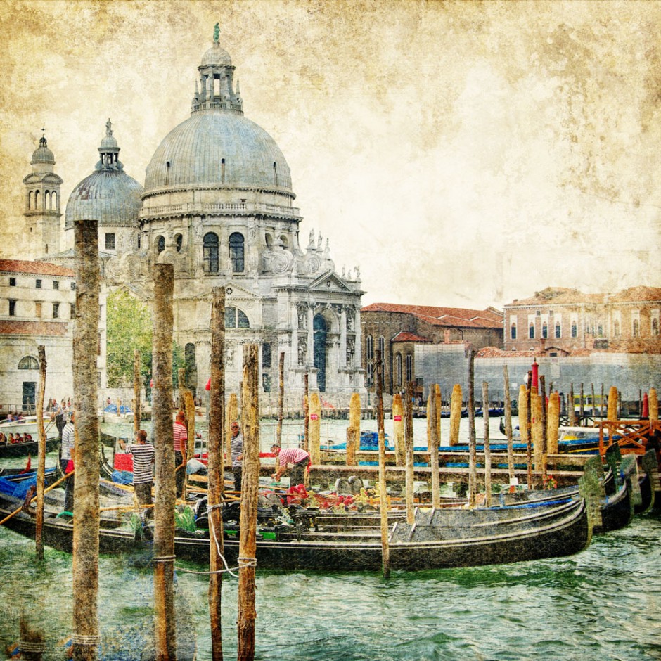 意大利历史名城威尼斯水城美丽风景图片