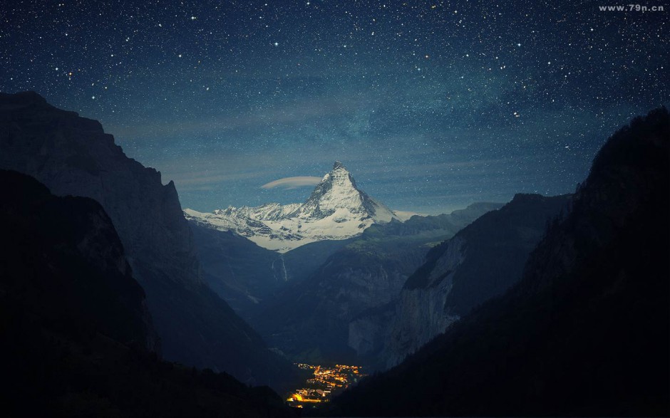 星空夜景图片素材高清唯美