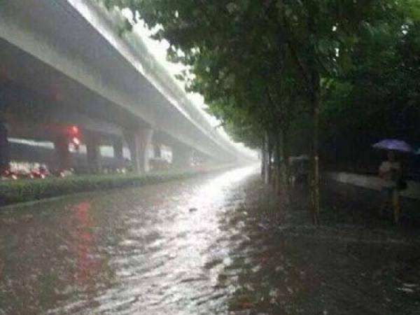 合肥突降大暴雨 3小时内降雨量已达50毫米