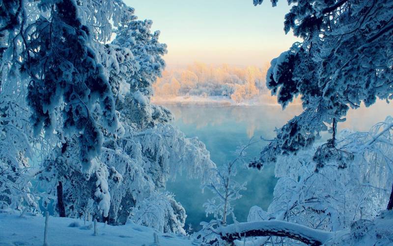 美丽的冬天雪景精美桌面壁纸