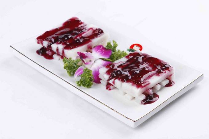 蓝莓山药酸甜可口的甜品美图