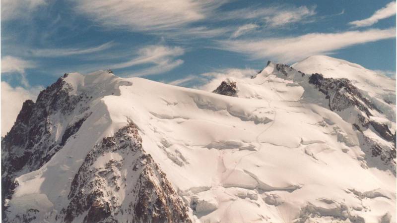 勃朗峰雪山自然风光图片