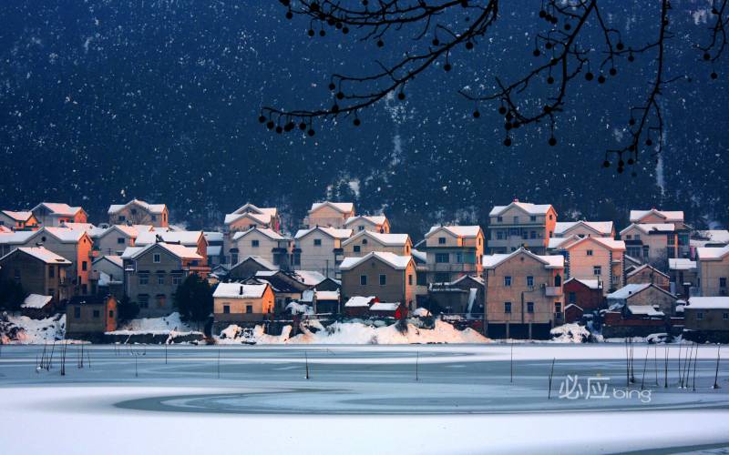 迷情城市雪景高清风景壁纸