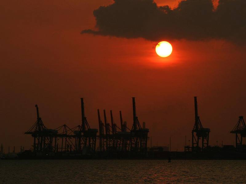 灿烂绚丽的夕阳图片