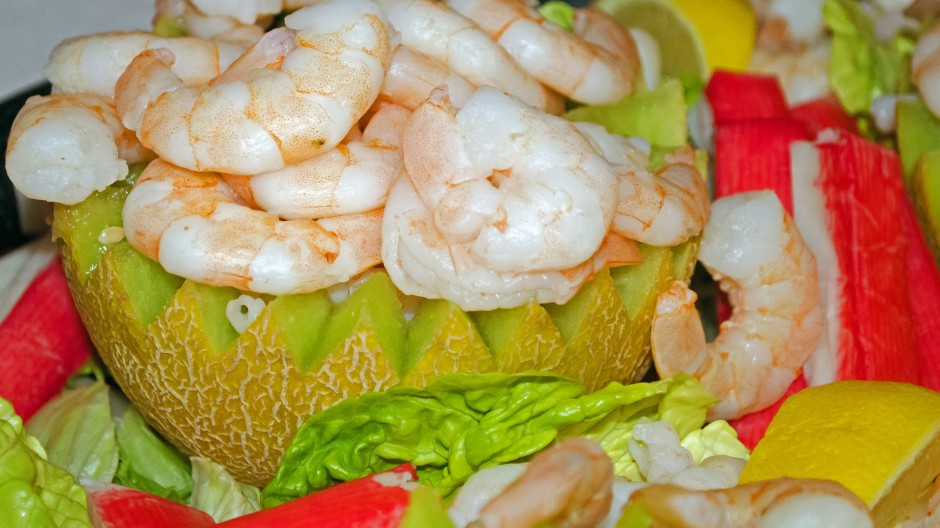 海鲜杂锦美食沙拉图片