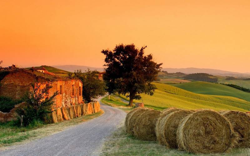 壮美的意大利托斯卡纳草原高清图片