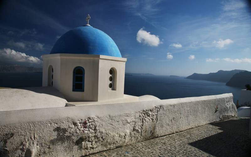 世界最美胜地圣托里尼岛高清图片