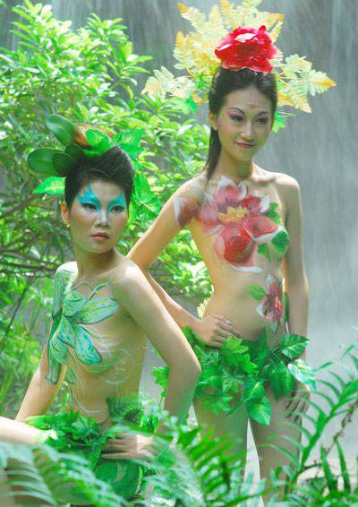 森林系人体彩绘写真欣赏