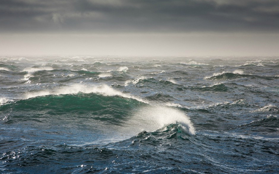 海浪风景图片蓝色海洋壁纸