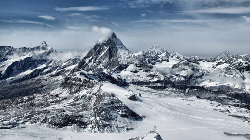 白雪茫茫冰山美丽风景图片