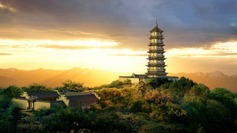 美丽淡雅的城市风光唯美图片
